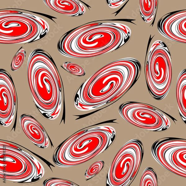 Fototapeta Бесшовный узор с овалами