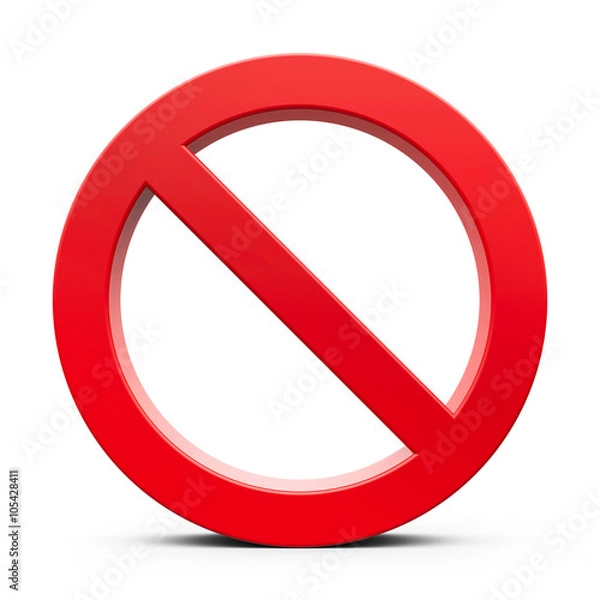 Obraz Red No sign