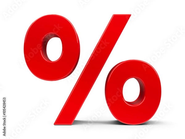 Obraz Czerwony procent # 4