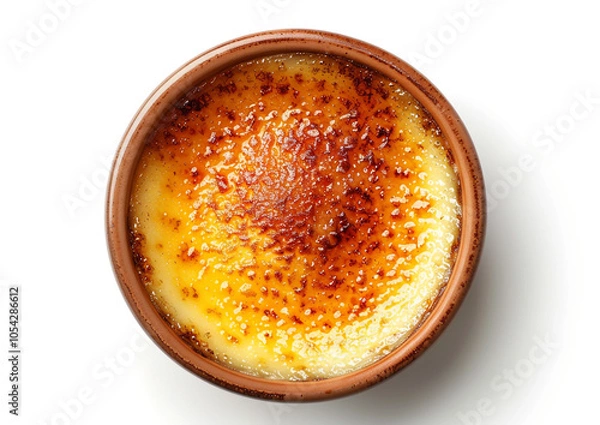 Obraz Aerial View of Crème Brûlée Dessert