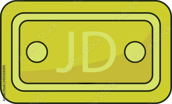 Obraz Jordanian Dinar Note Icon Currency Finance Illustration