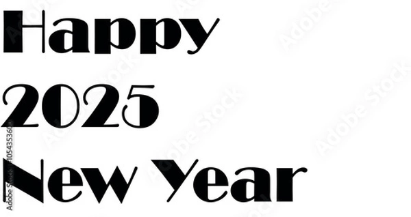 Fototapeta banner, calendar, vector, design, holiday, concept, template, card, poster, background, celebration, creative, text, number, cover, happy, typography, 2025, business, icon, logo, annual, illustration,