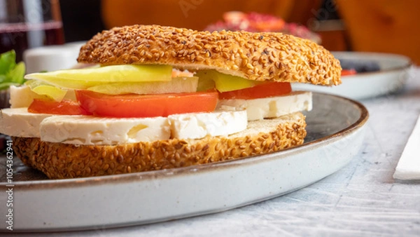 Obraz sandwich on a plate