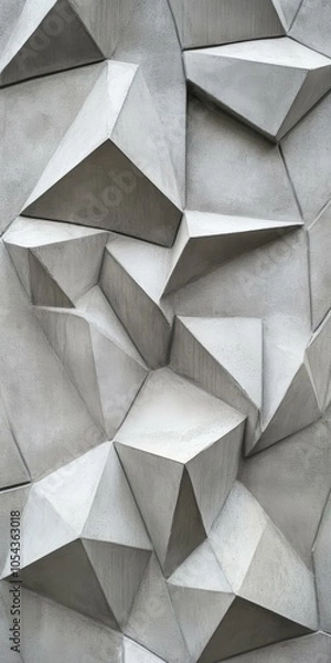 Fototapeta Geometric Concrete Wall Architecture - Abstract Design