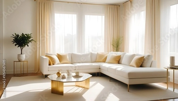 Fototapeta Photo interior modern design room 3d illustration