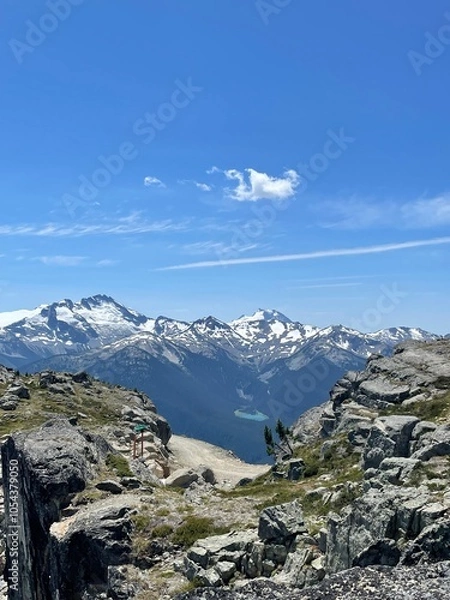 Fototapeta landscape with mountains