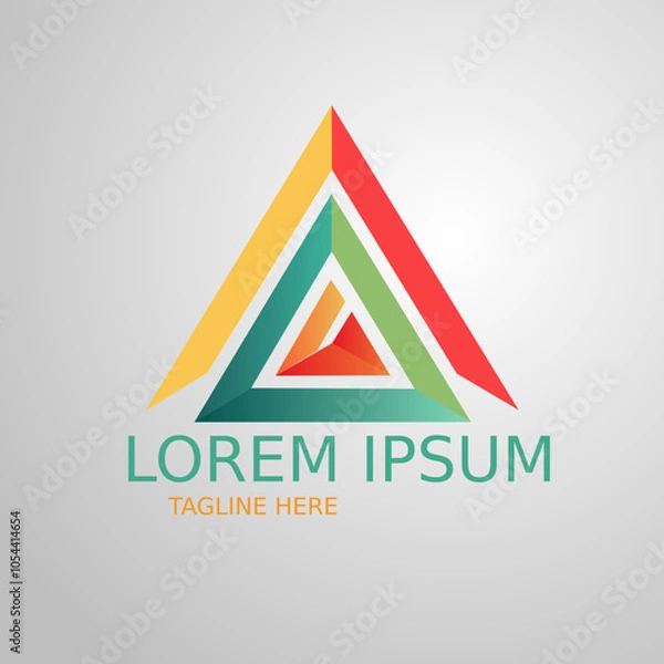 Fototapeta a-sleek--minimalist-logo-using-interlocking