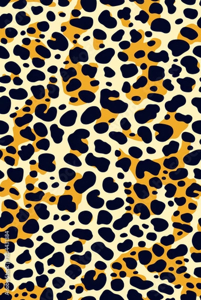 Fototapeta Vertical Abstract leopard skin pattern work, fabric print or background.