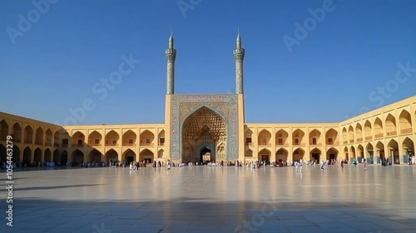 Fototapeta Vakil Mosque, a beautiful mosque in Shiraz, Iran, was constructed during the Zand period, between 1751 and 1773.