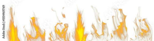 Fototapeta Beautiful Retro halftone detailed fire for FX, transparent background printed texture