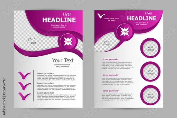 Obraz Vector flyer template design