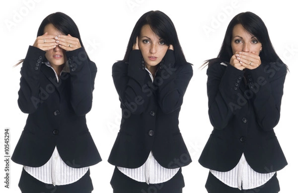 Obraz Isolated studio shot of a businesswoman