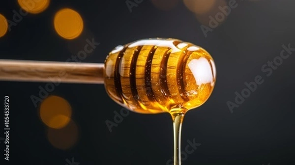 Obraz honey dripping from a dipper