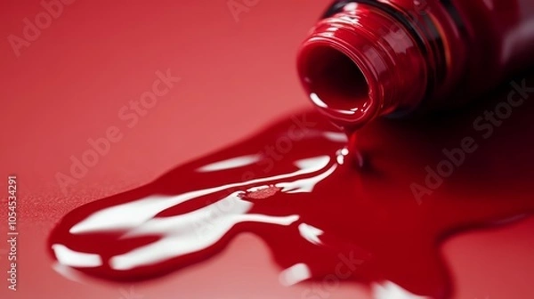 Obraz The liquid of red nail polish