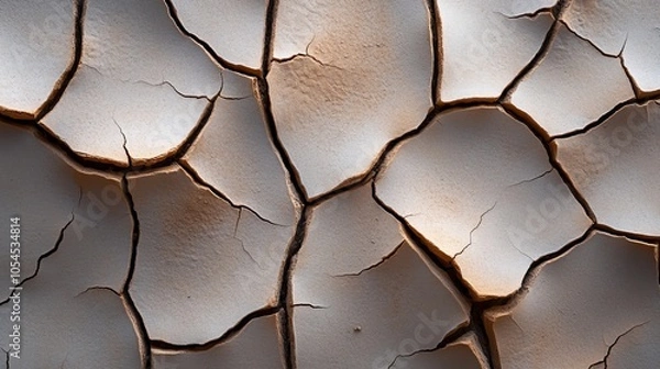 Obraz dry cracked soil background