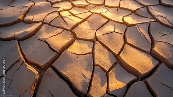 Obraz cracked earth in the desert