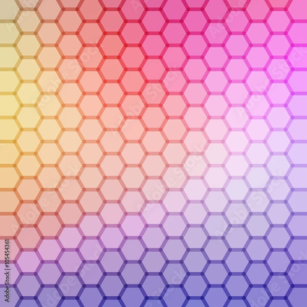 Fototapeta gradient blue color and triangle polygon pattern background (vector)