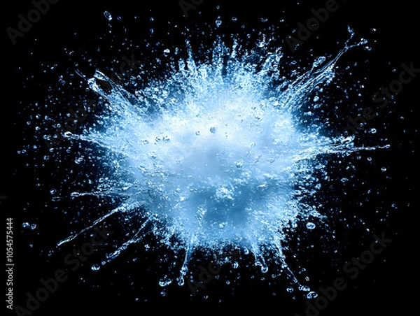 Fototapeta Dynamic Blue Water Splash and Texture in Motion