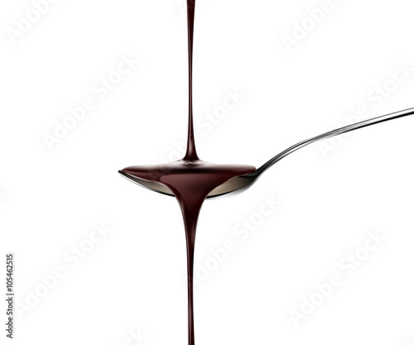 Obraz chocolate dripping from spoon 