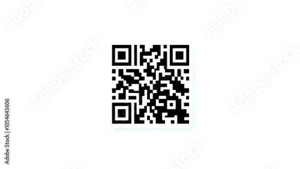 Fototapeta Crypto Wallet QR Code on Minimalist Background