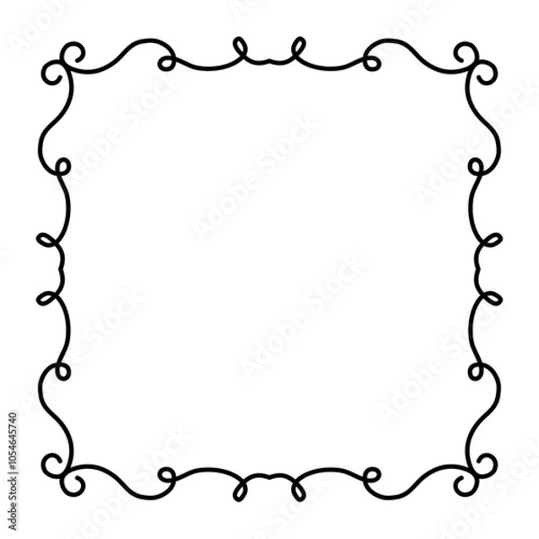Obraz Vintage swirl frame border