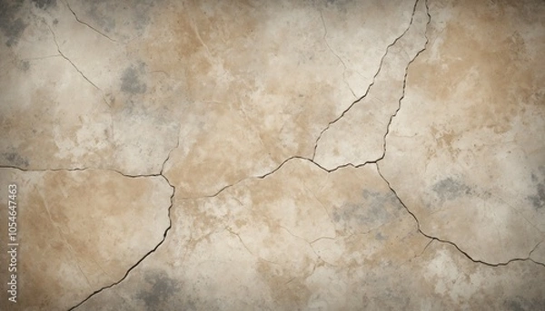 Fototapeta Worn sandstone grunge overlay with soft, grainy textures, faded beige and gray tones, and subtle cracks for an earthy desert feel