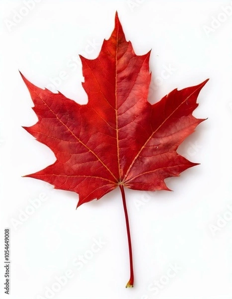 Obraz Vibrant red maple leaf.