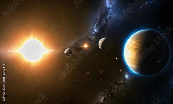 Obraz sun and planets