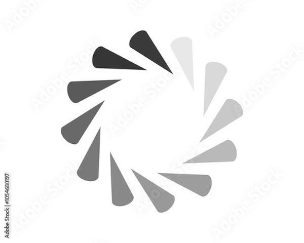 Fototapeta Loading bar status icon. Vector illustration. Vector loaded icons. Download progress. Donload or Upload.