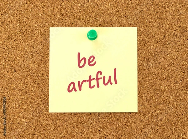 Fototapeta Blank yellow sticky note