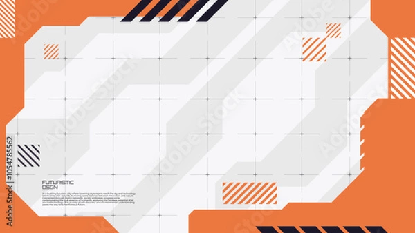 Obraz Modern tech futuristic background design with geometric shapes