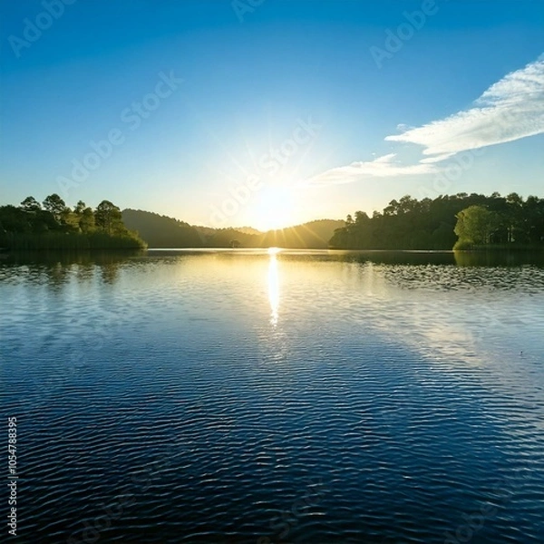 Obraz 静かな湖の風景