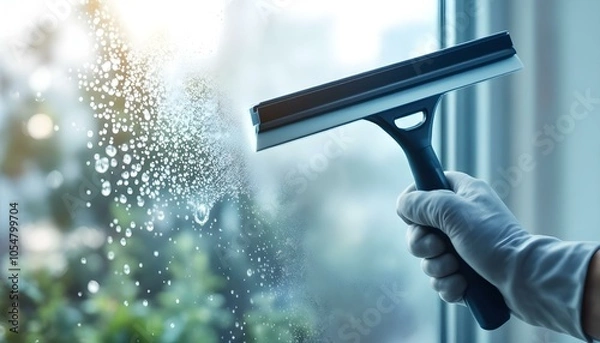 Obraz 窓ガラス　掃除　大掃除　スキッパー　モップ