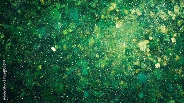 Obraz Christmas background in green color with lights