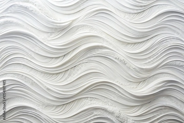 Fototapeta Wave stained cream white stone texture background aerial view