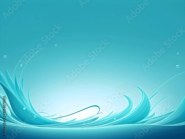 Fototapeta abstract blue background with waveswave, vector, design, line, curve,Ai generated 