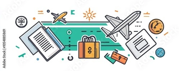 Obraz Customs procedures captured in a high-resolution icon, designed for visual precision.