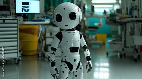 Obraz Medical Robot in Hospital  Healthcare Technology  AI Assistant