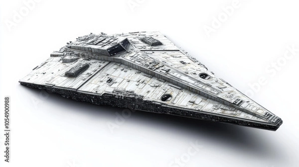Fototapeta futuristic spaceship with sleek lines and powerful presence