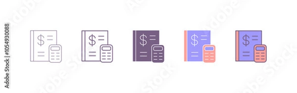 Obraz financial records icon. tax icon vector