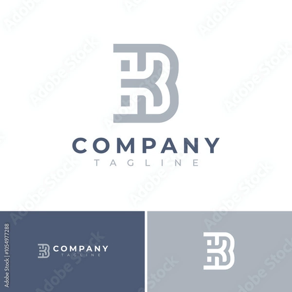 Fototapeta initial letter bk logo design