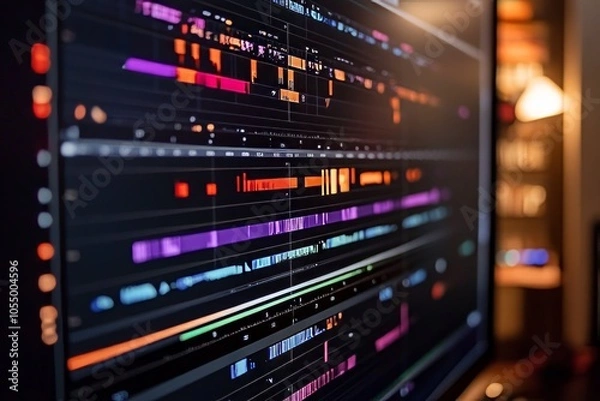 Fototapeta Audio Editing Software Interface