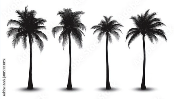 Obraz Silhouette Palm Trees