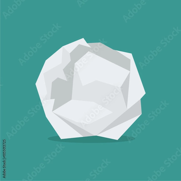 Obraz Round crumpled paper vector illustration