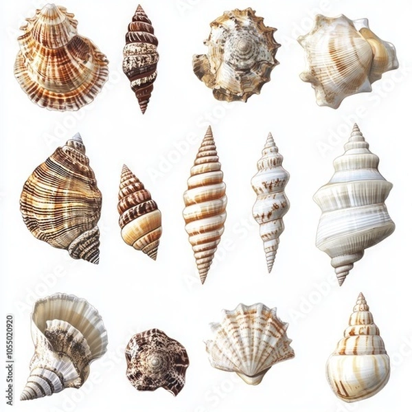 Fototapeta Diverse Seashells Collection
