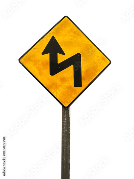 Fototapeta yellow road sign