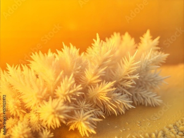 Fototapeta Close-up Frosty Ice Texture with Soft White and Blue Tones