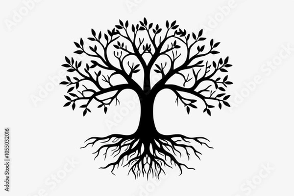 Fototapeta Sprawling Tree Silhouette Vector