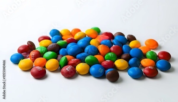 Fototapeta M&Ms on White Background