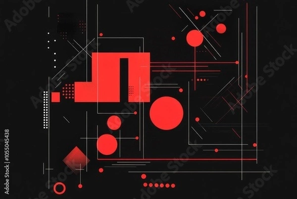 Fototapeta Abstract Geometric Shapes Design